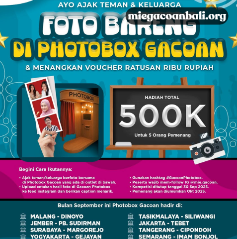 Foto Bareng di Photobox Gacoan, Menangkan Voucher Hingga 500K!